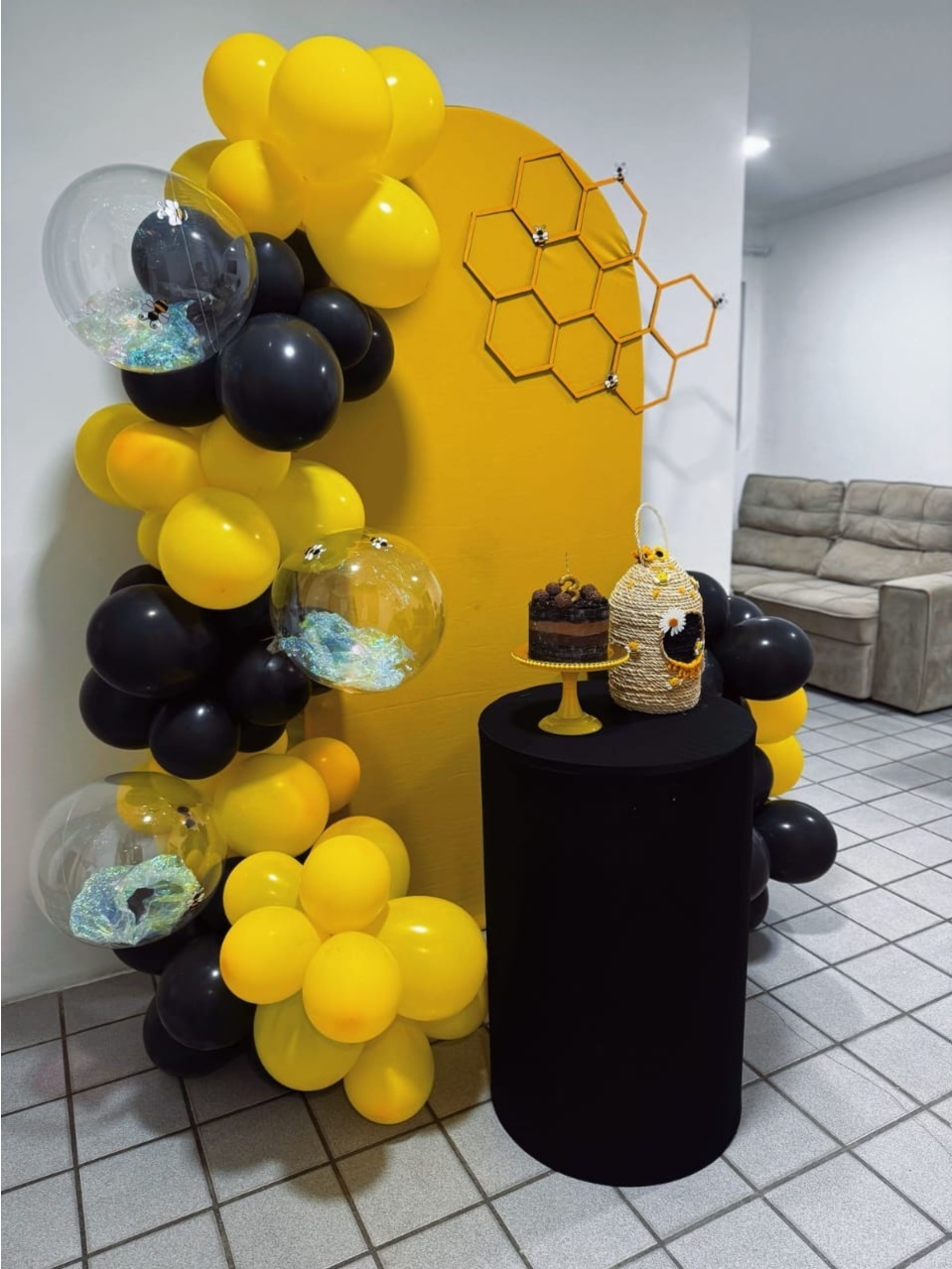 Kit P Abelhinha Preto E Amarelo - MOURA EVENTOSS
