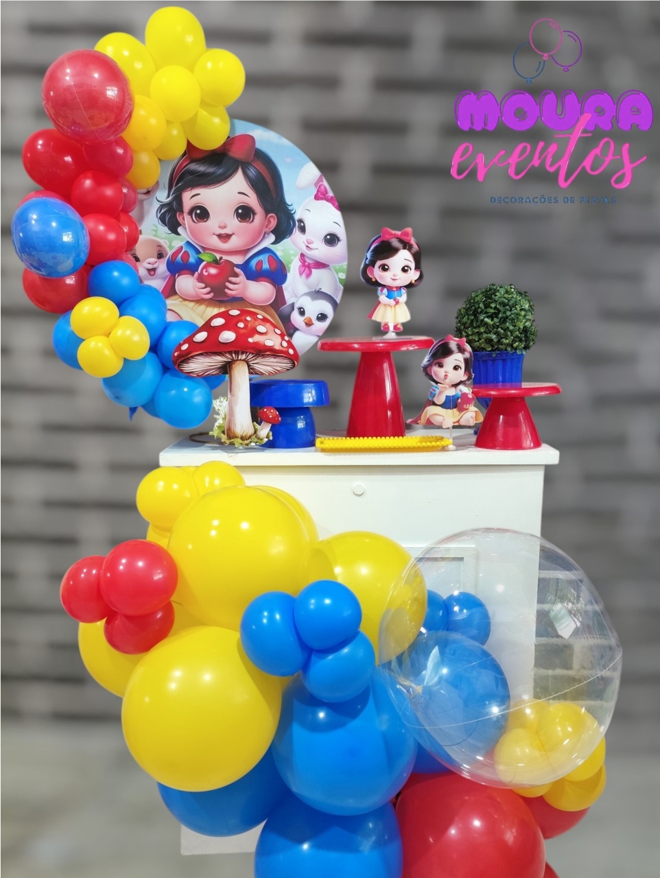 Kit Festa Na Mesa Branca de Neve Baby - MOURA EVENTOSS