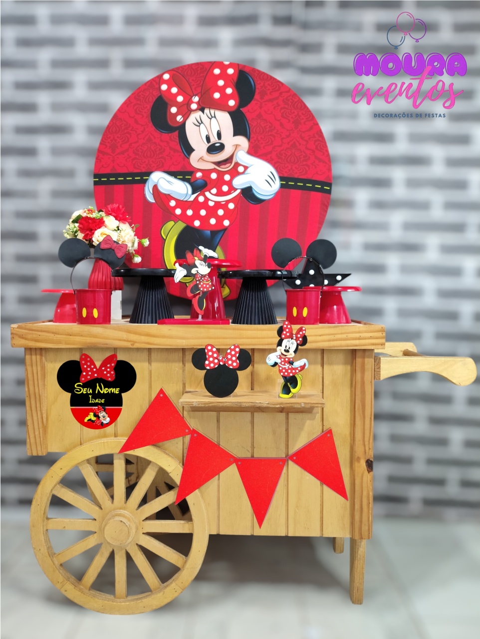 Kit Carrocinha Minnie Vermelha - MOURA EVENTOSS