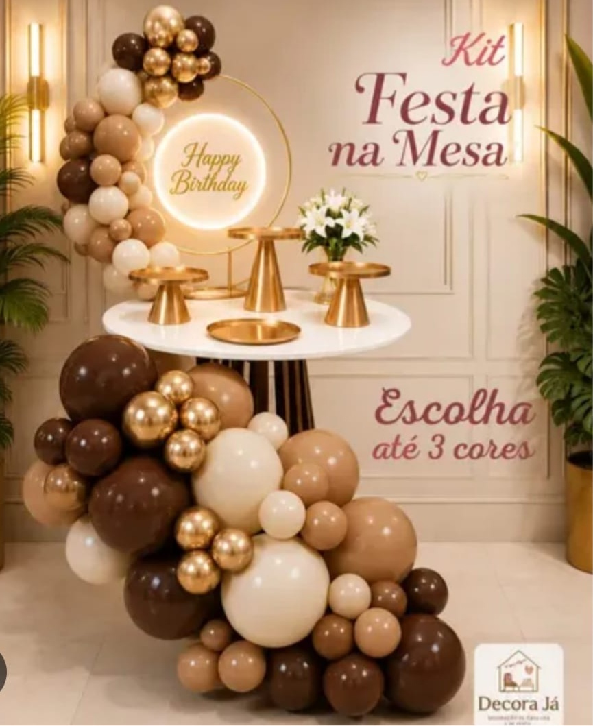Kit Festa Na Mesa Marrons - MOURA EVENTOSS