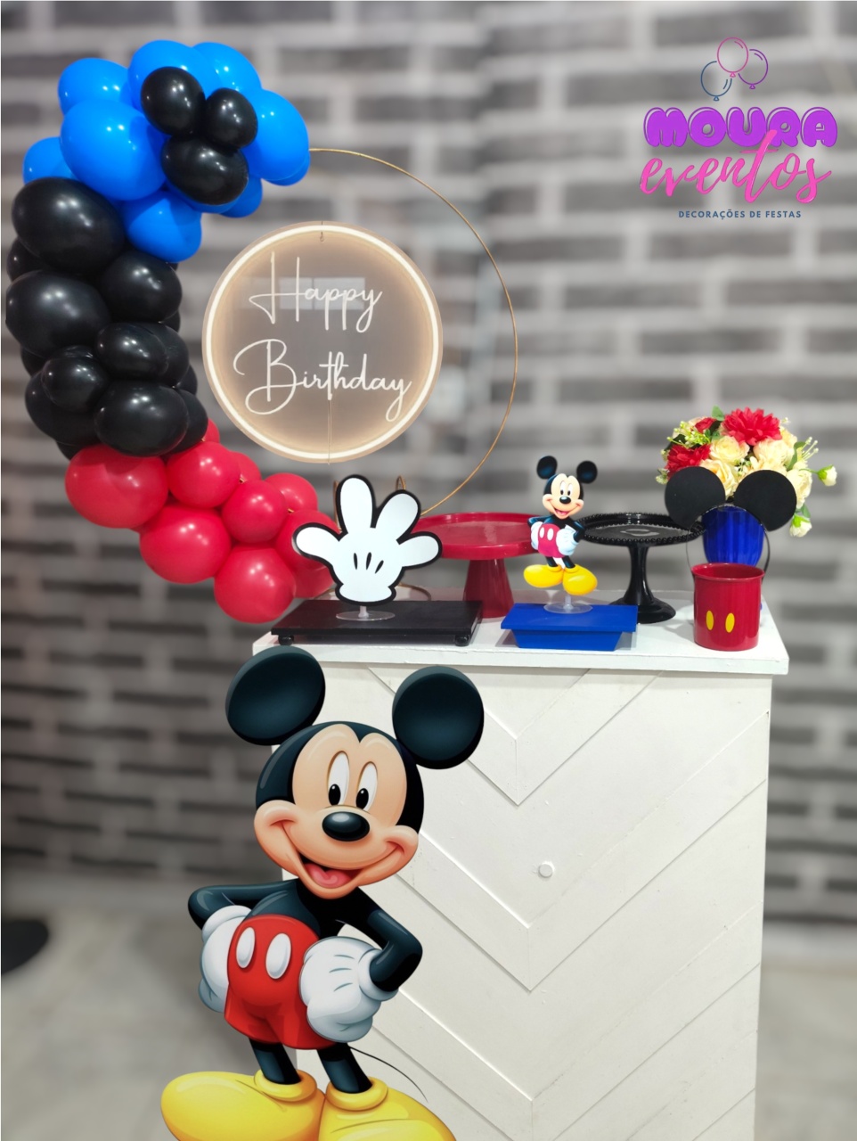Kit Festa Na Mesa Mickey Mouse Azul - MOURA EVENTOSS