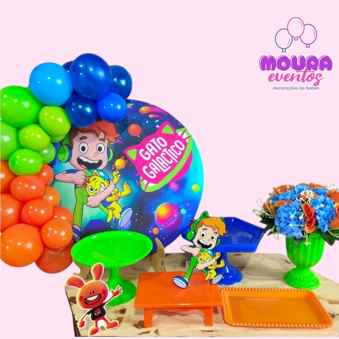 Kit Só Um Bolinho Gato Galáctico - MOURA EVENTOSS