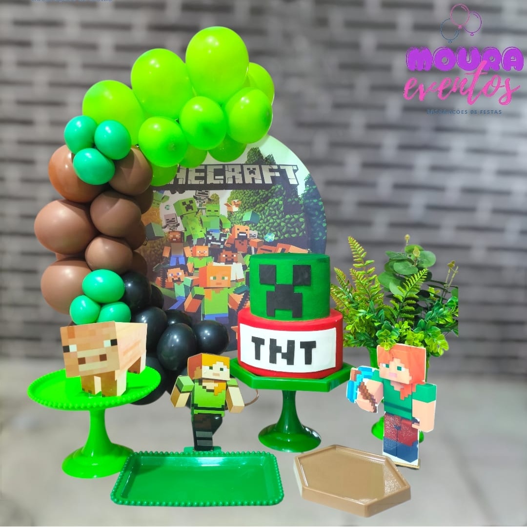 Kit Só Um Bolinho Minecraft - MOURA EVENTOSS
