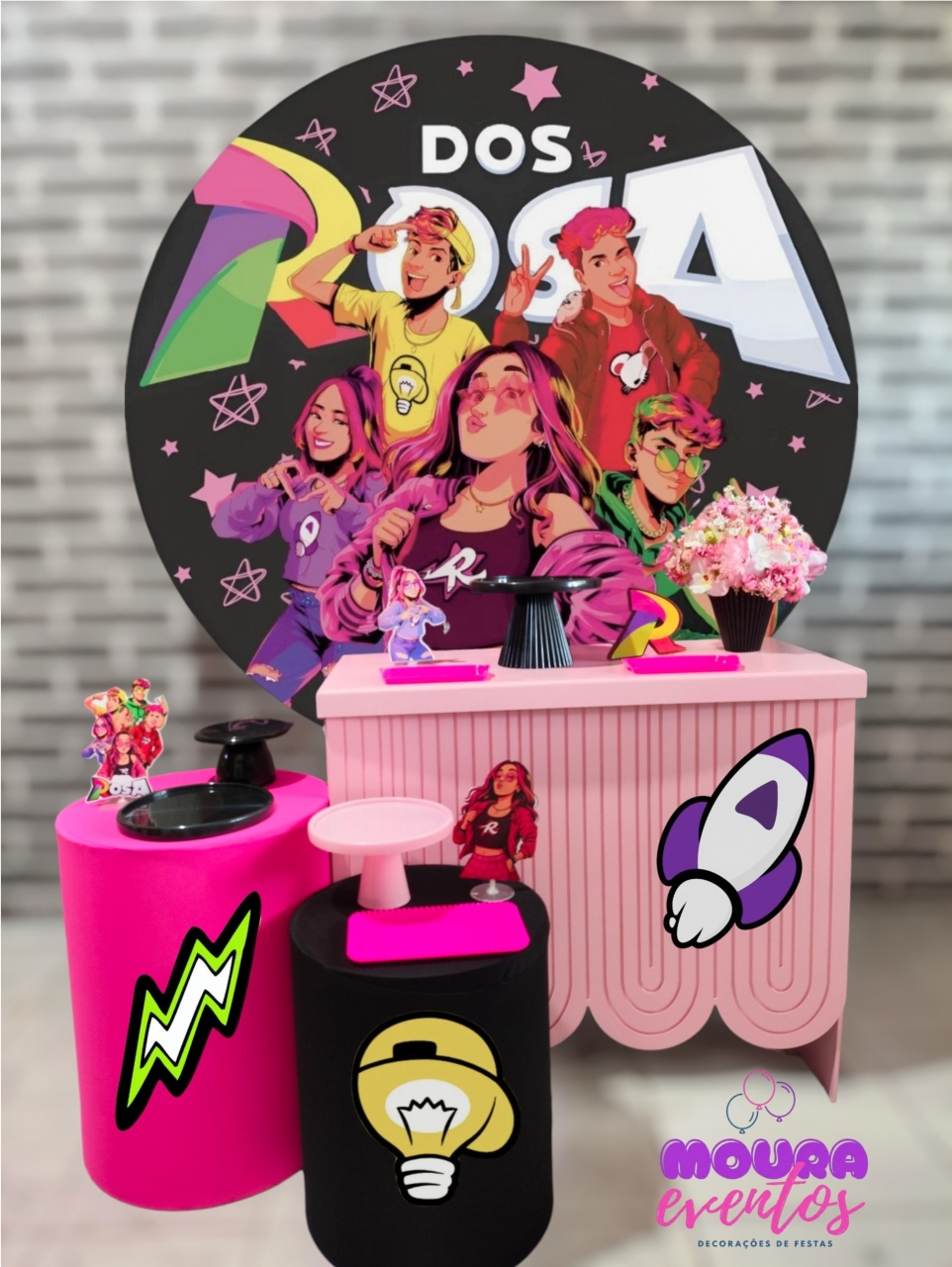 Kit M Emilly Vick Preto/ Os Rosas - MOURA EVENTOSS