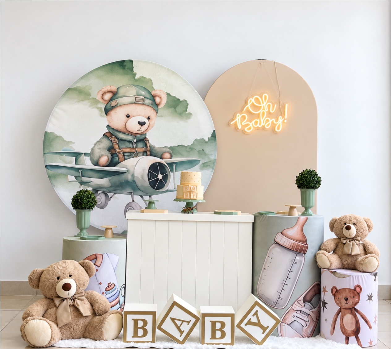 Kit Chá Urso Verde - decorbox