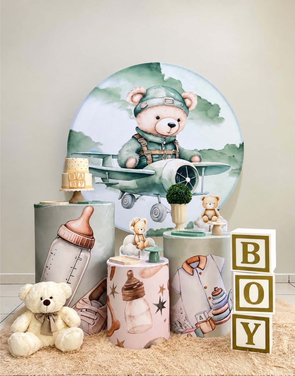 Kit Urso Verde Base - decorbox