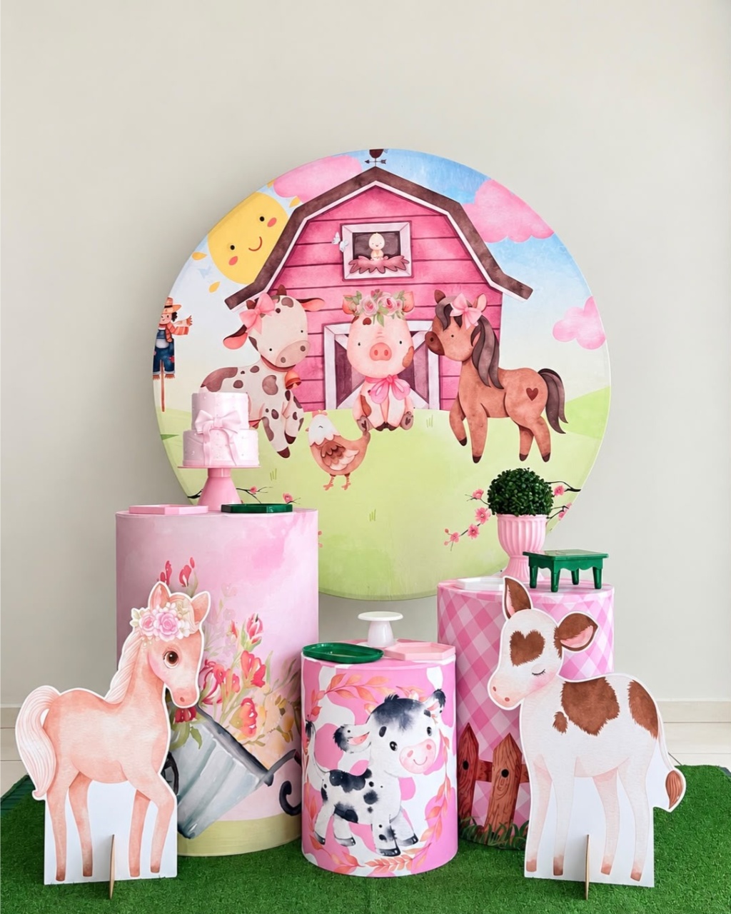 Fazendinha Rosa Base - decorbox