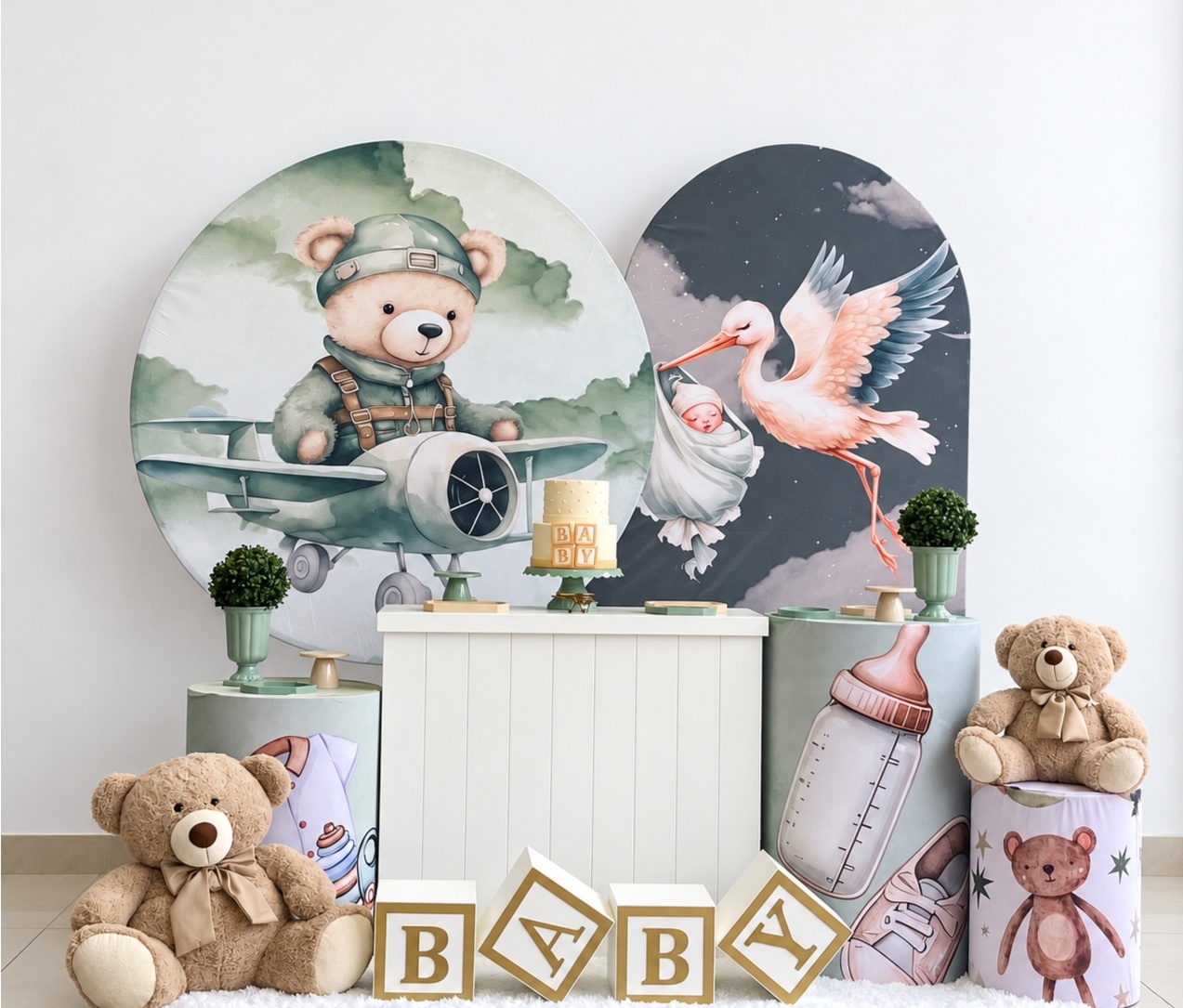 Kit Chá Urso Verde C/ Romano - decorbox