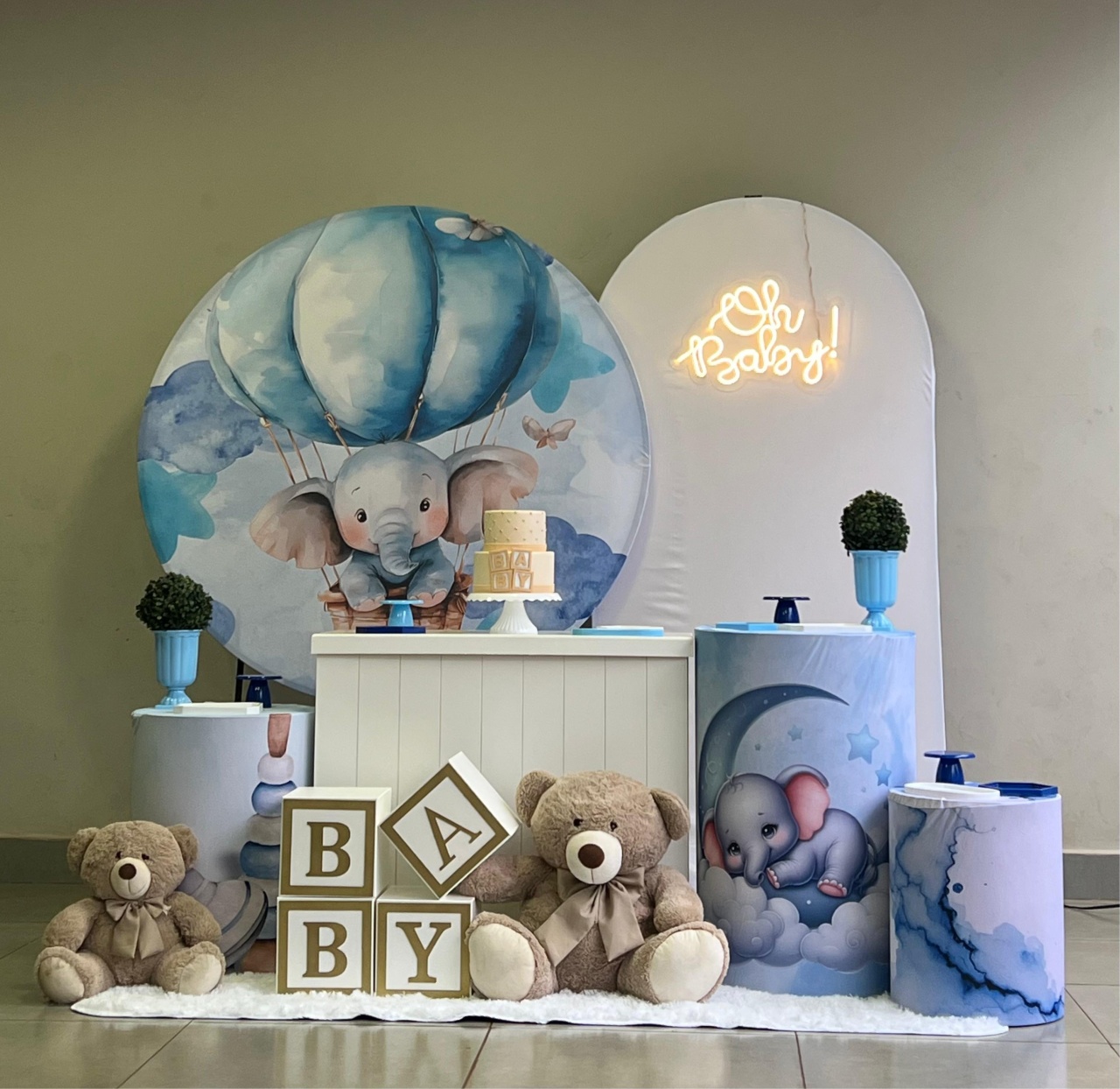 Chá de Bebe Azul - decorbox