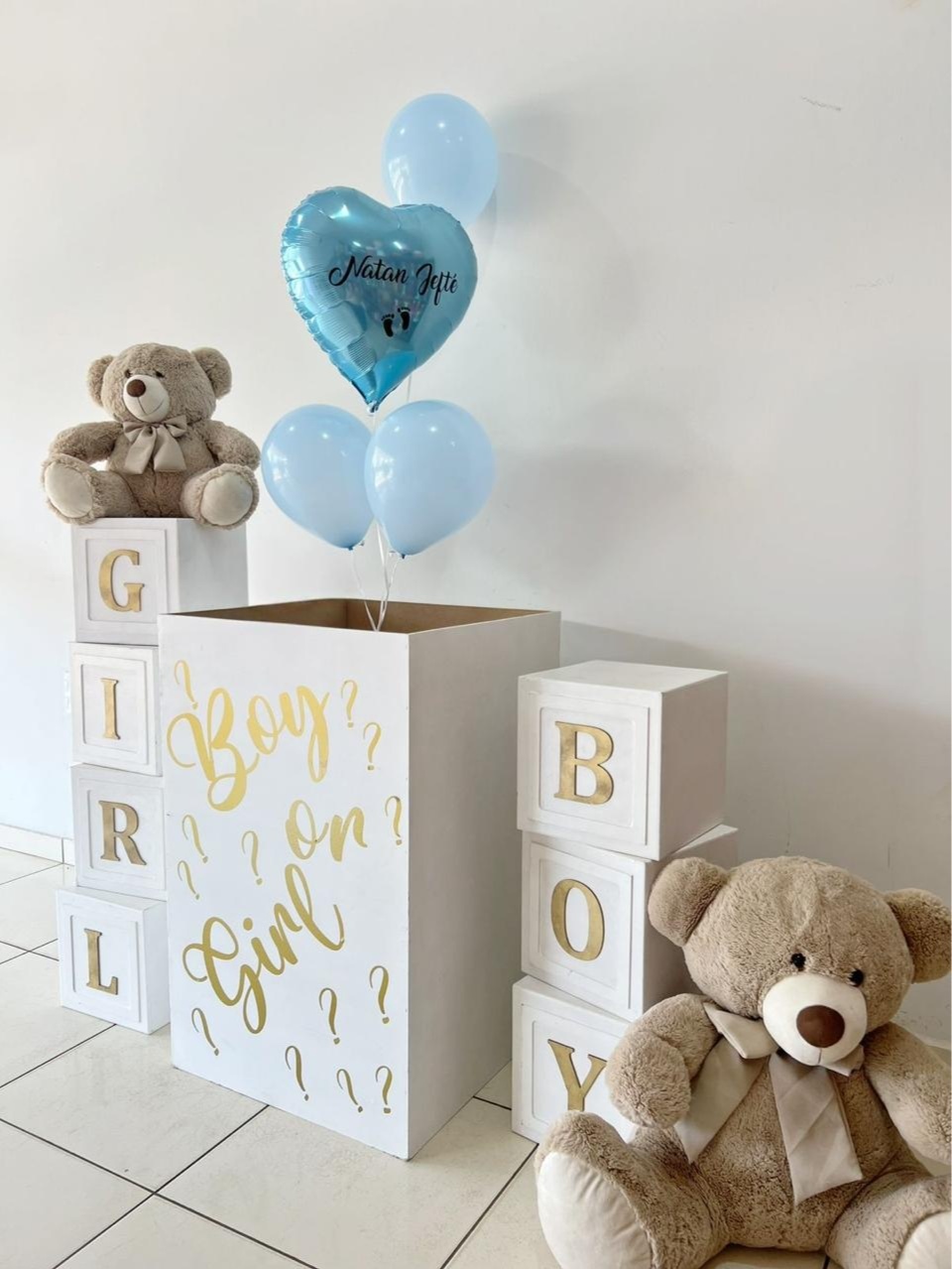 Caixa Revelação Com Balões - decorbox