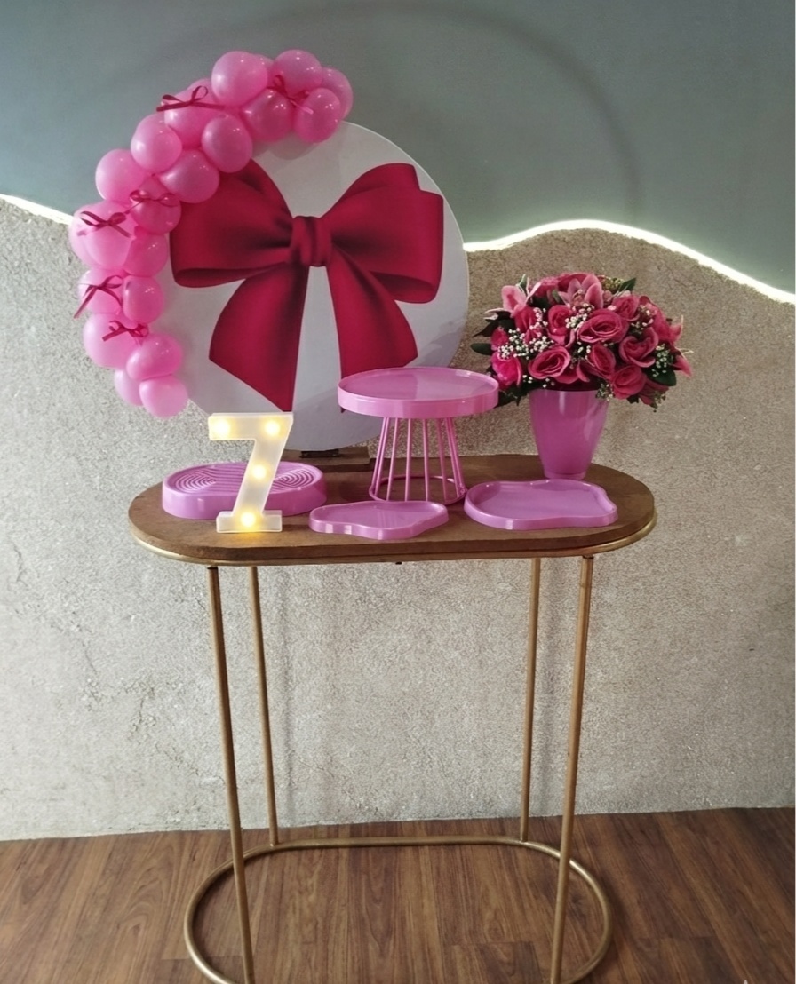 Festa Na Mesa Laços Rosa - Biscuit's Mania 