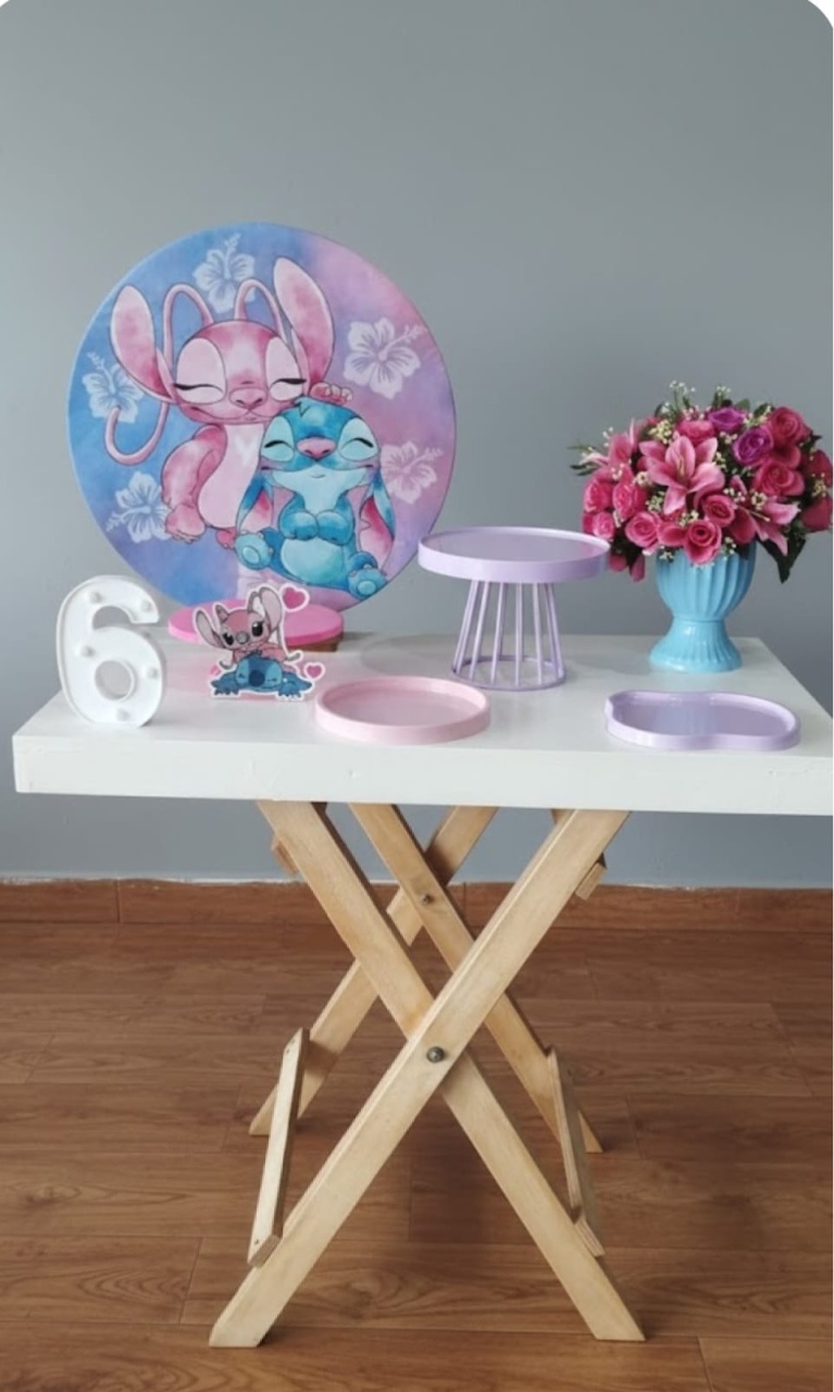 Festa Na Mesa Stich E Angel - Biscuit's Mania 