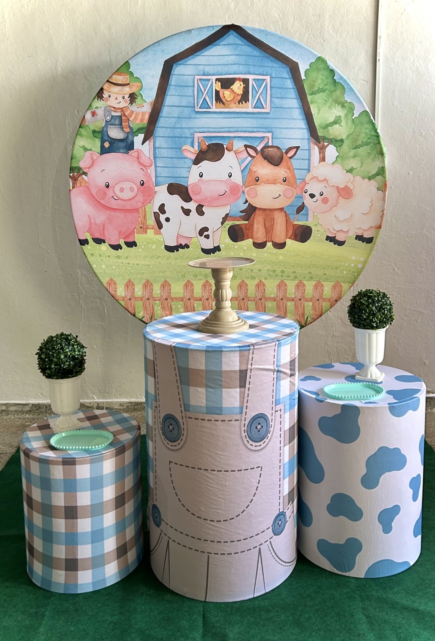 Kit Bronze Fazendinha Azul - Festa Criativa Udi