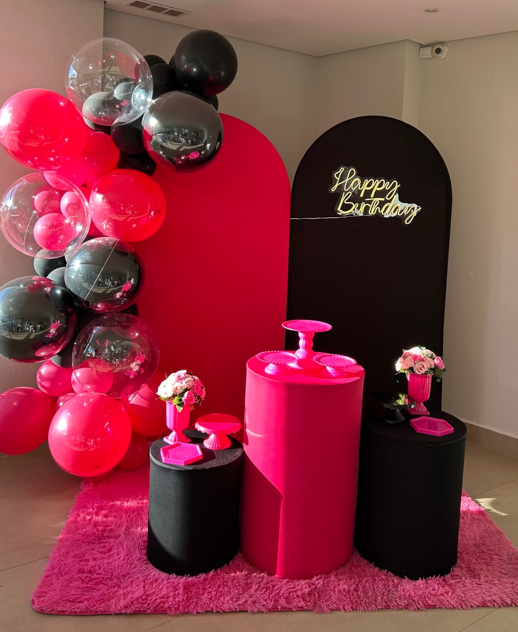 Decoração Pink E Preto - Festa Criativa Udi