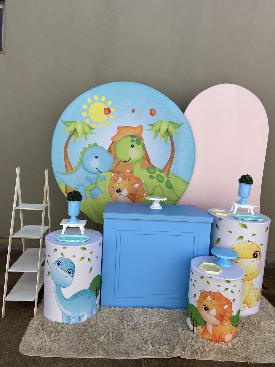 Kit Ouro Dino Baby Com Escadinha - Festa Criativa Udi