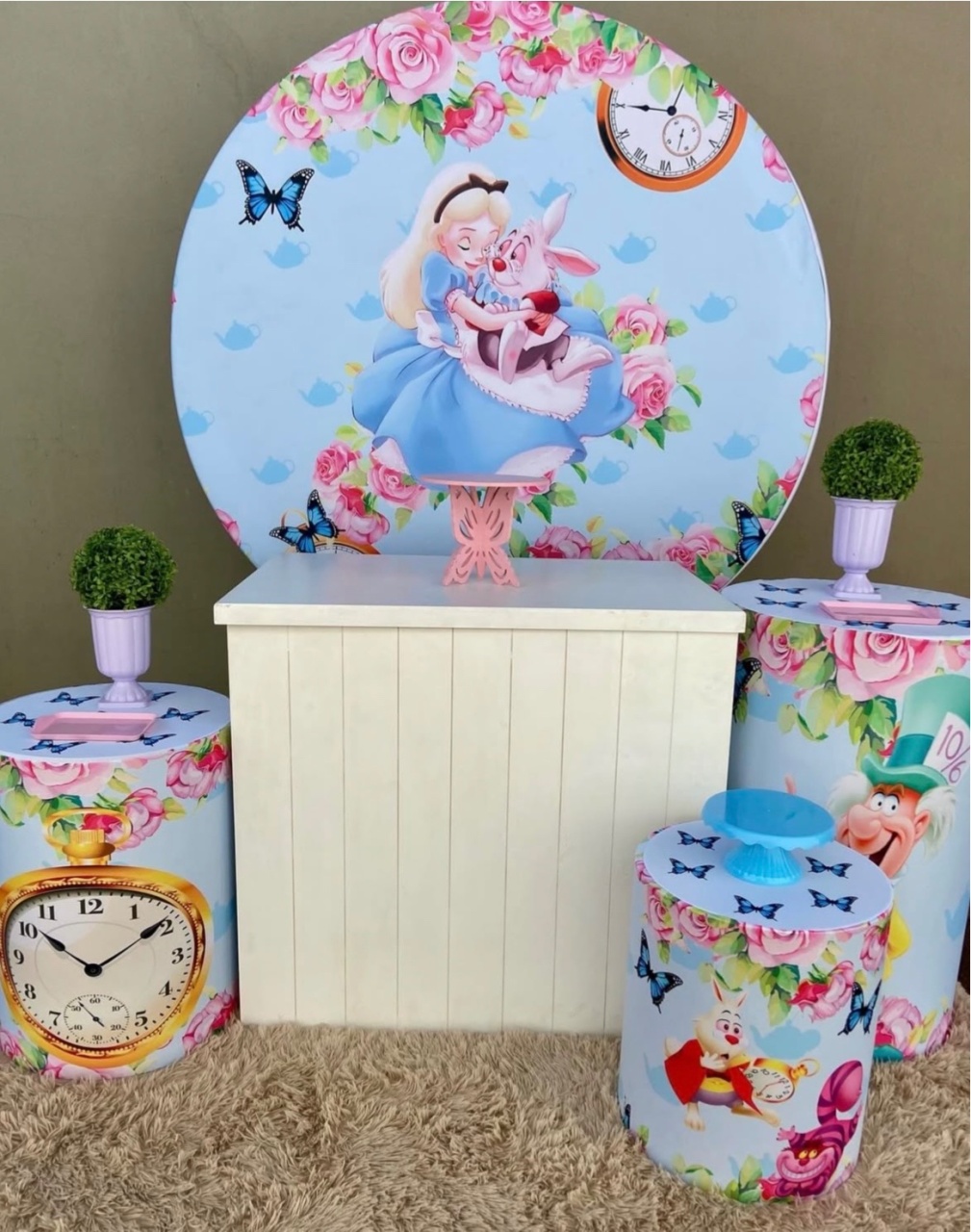 Alice No País das Maravilhas Kit Prata - Festa Criativa Udi
