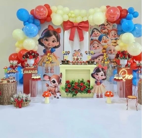 Decoração Branca de Neve - Festa Criativa Udi