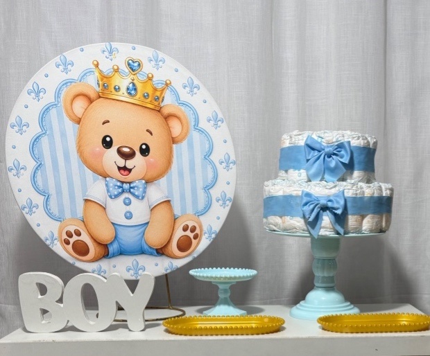 Alugue Festa Na Mesa Chá de Bebê Urso Príncipe 2 - Catálogo Digital Big Day 