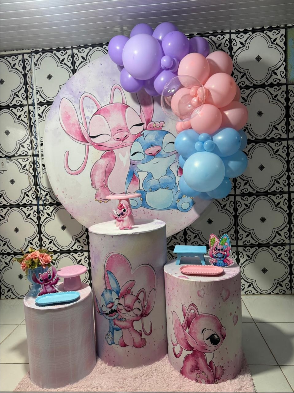 Alugue Pegue Monte Tema Para Festa Decoração Stitch E Angel - Catálogo Digital Big Day 