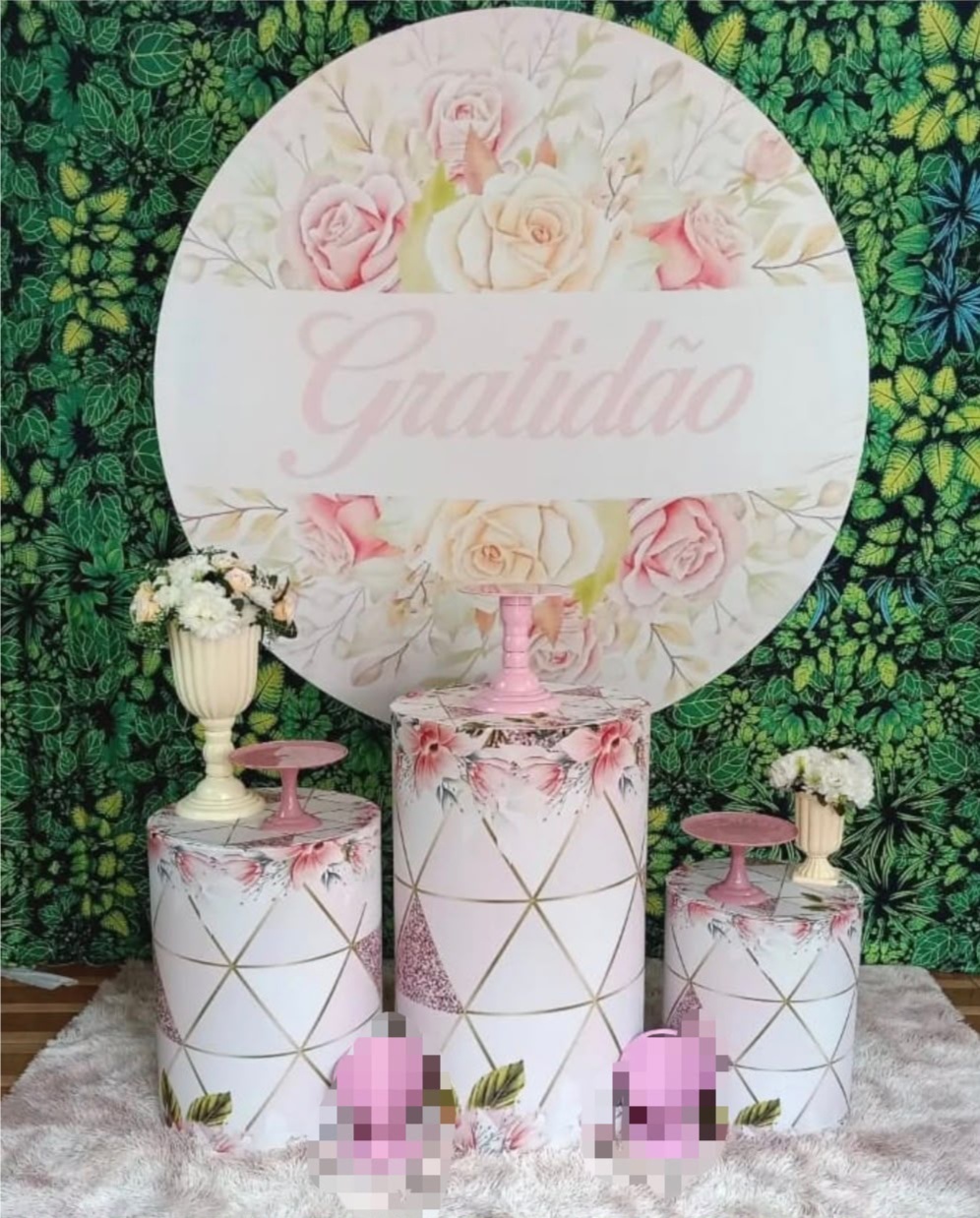 Alugue Pegue Monte Para Decoração de Festa Tema Gratidão Rosa - Catálogo Digital Big Day 