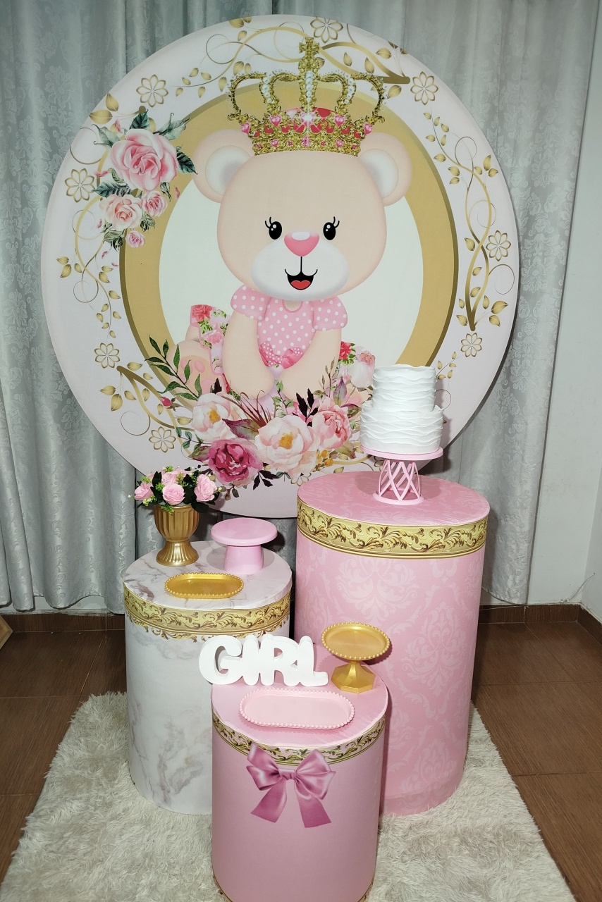 Alugue Tema Para Festa Decoração Ursa Princesa ( Modelo 1 ) - Catálogo Digital Big Day 