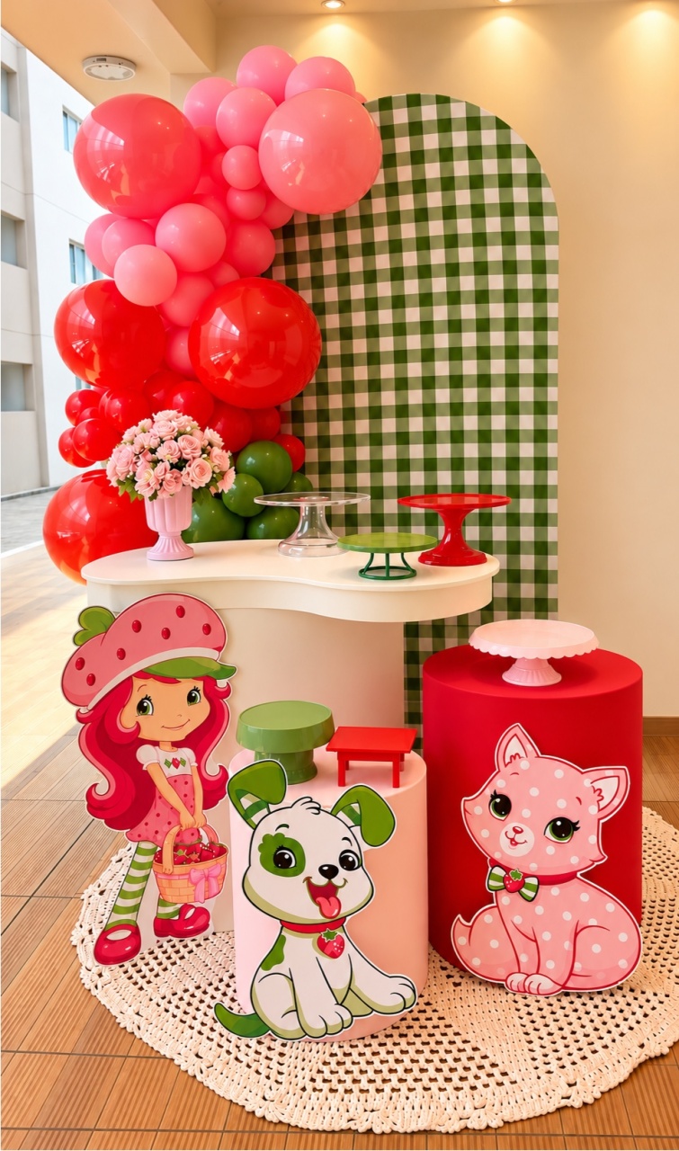 Alugue Pegue Monte Decoração Tema Moranguinho - Catálogo Digital Big Day 