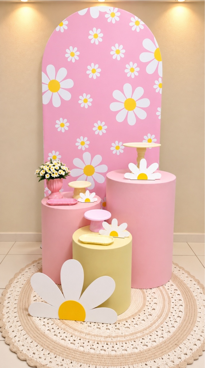 Alugue Pegue Monte Tema Para Festa Decoração Margaridas 2 - Catálogo Digital Big Day 