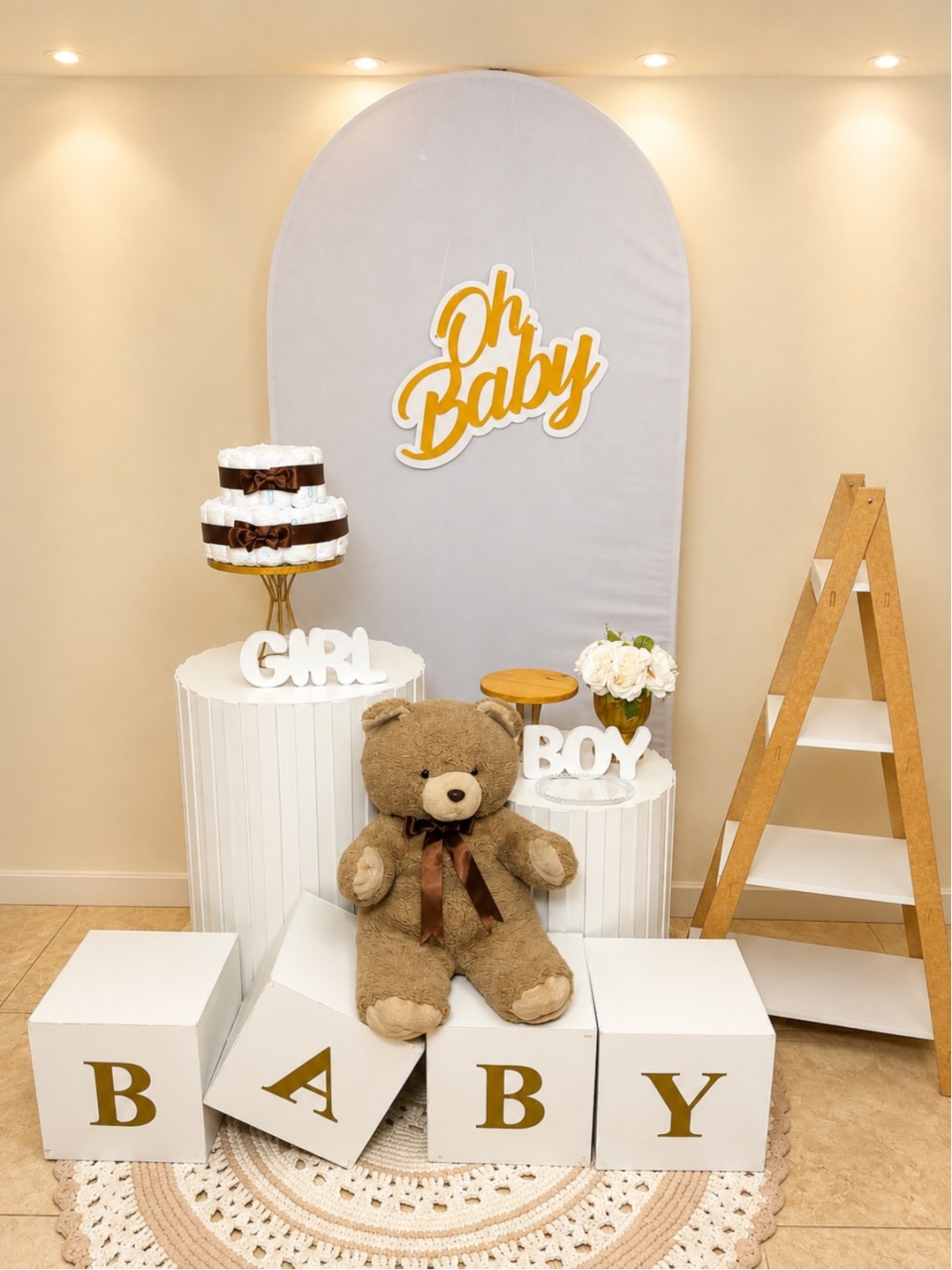 Alugue Pegue Monte Para Decoração Chá Revelação Cilindro Ripado - Catálogo Digital Big Day 