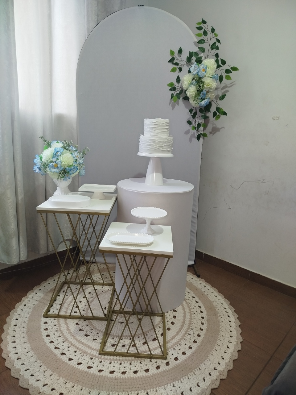 Alugue Tema Para Festa Decoração Casamento Floral Branco Azul - Catálogo Digital Big Day 
