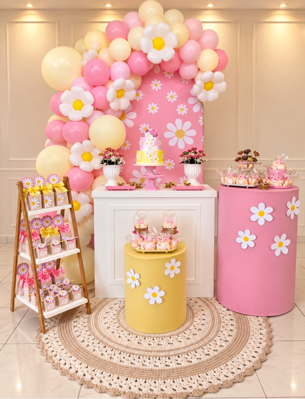 Alugue Pegue Monte Tema Para Festa Decoração  Margaridas - Catálogo Digital Big Day 