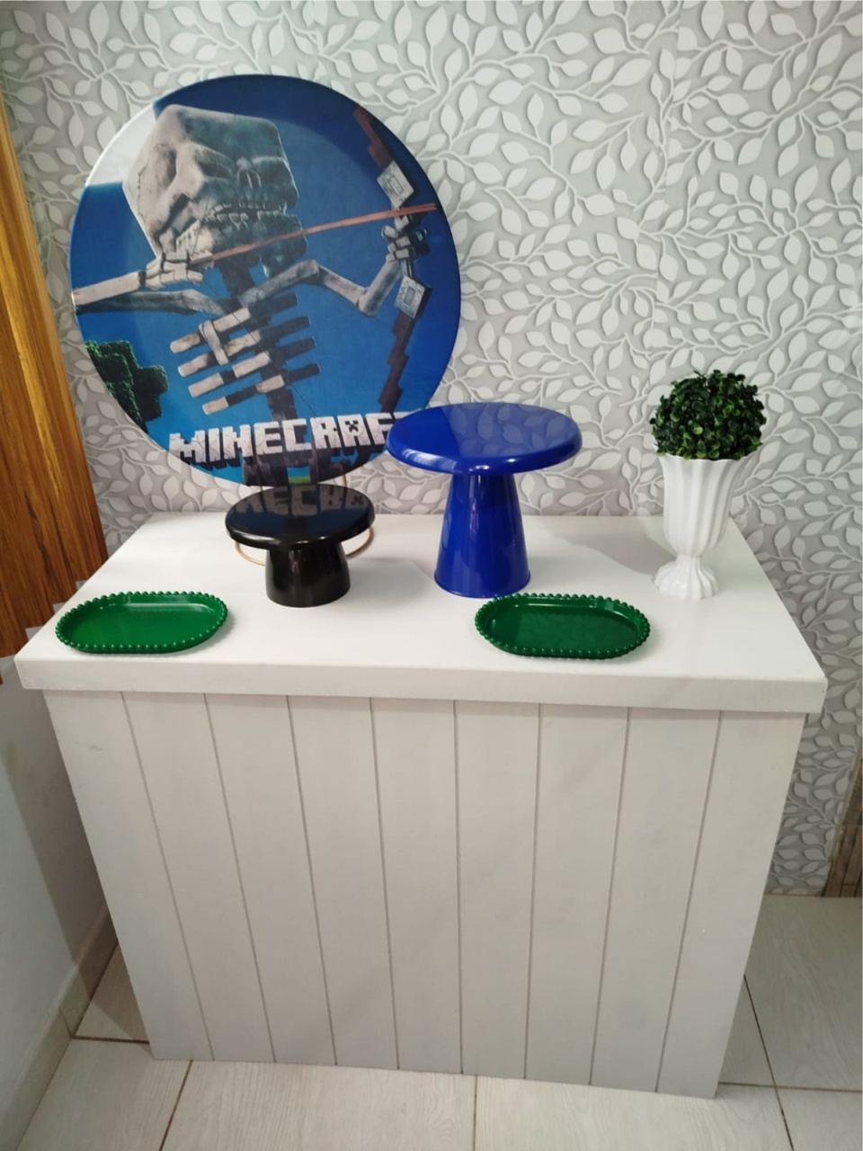 Alugue Festa Na Mesa Minecraft Esqueleto Arqueiro - Catálogo Digital Big Day 