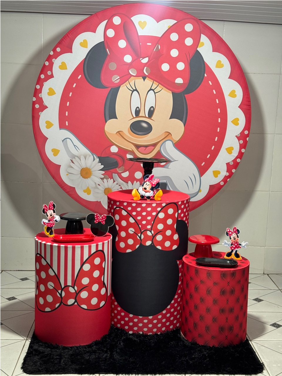 Alugue Pegue Monte Tema Para Festa Decoração Minie Vermelha - Catálogo Digital Big Day 