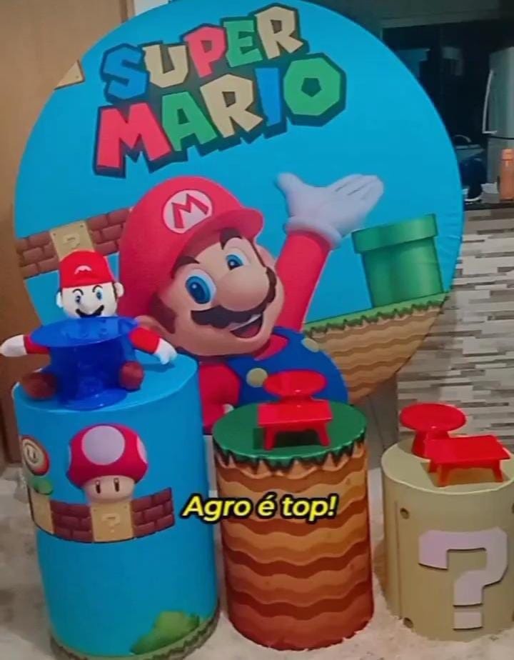 Alugue Pegue Monte Tema Para Festa Decoração Super Mario - Catálogo Digital Big Day 