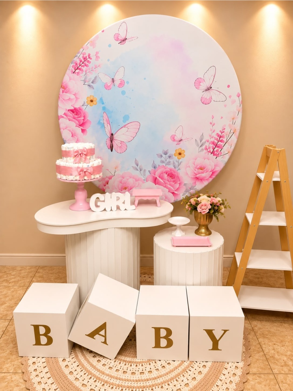 Alugue Pegue Monte Para Decoração Chá de Bebe Borboletas Luxo - Catálogo Digital Big Day 