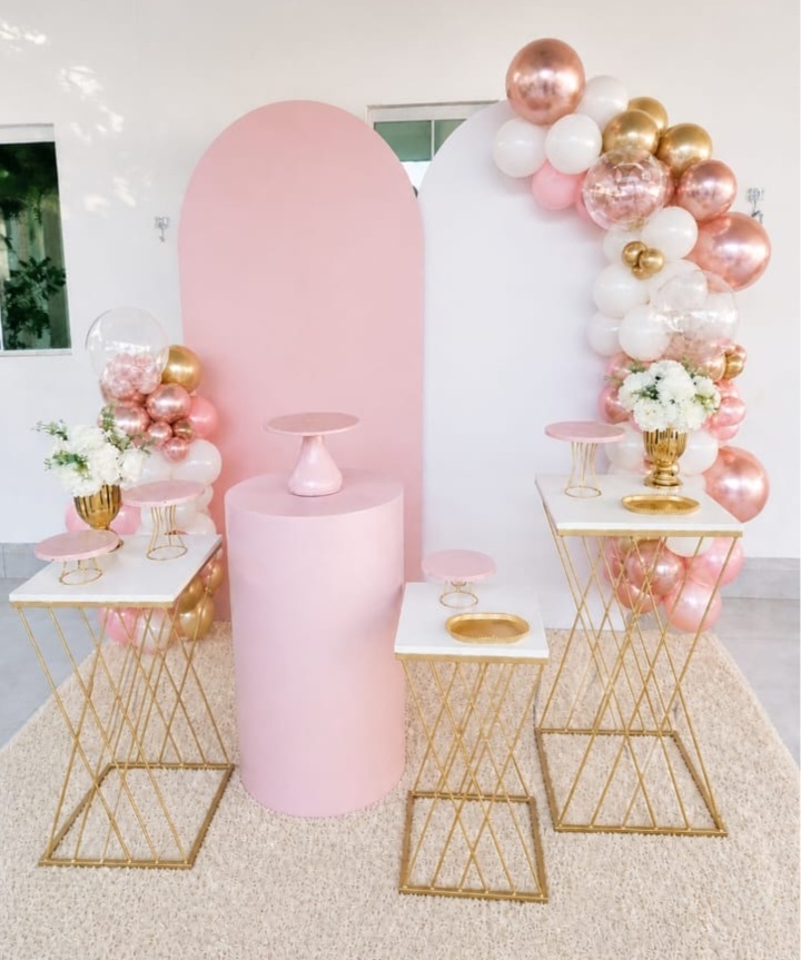 Alugue Pegue Monte Tema Para Festa Decoração Happy Birthday Rosa Bb - Catálogo Digital Big Day 