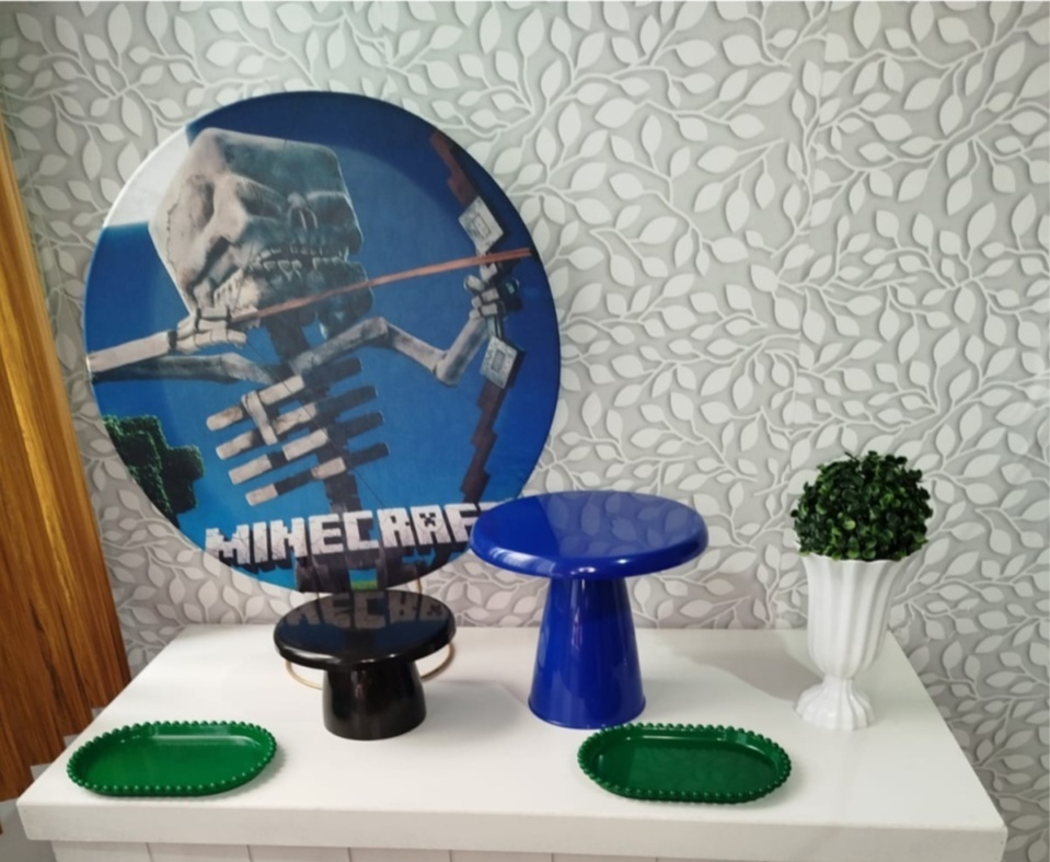 Alugue Festa Na Mesa Minecraft Esqueleto Arqueiro 2 - Catálogo Digital Big Day 