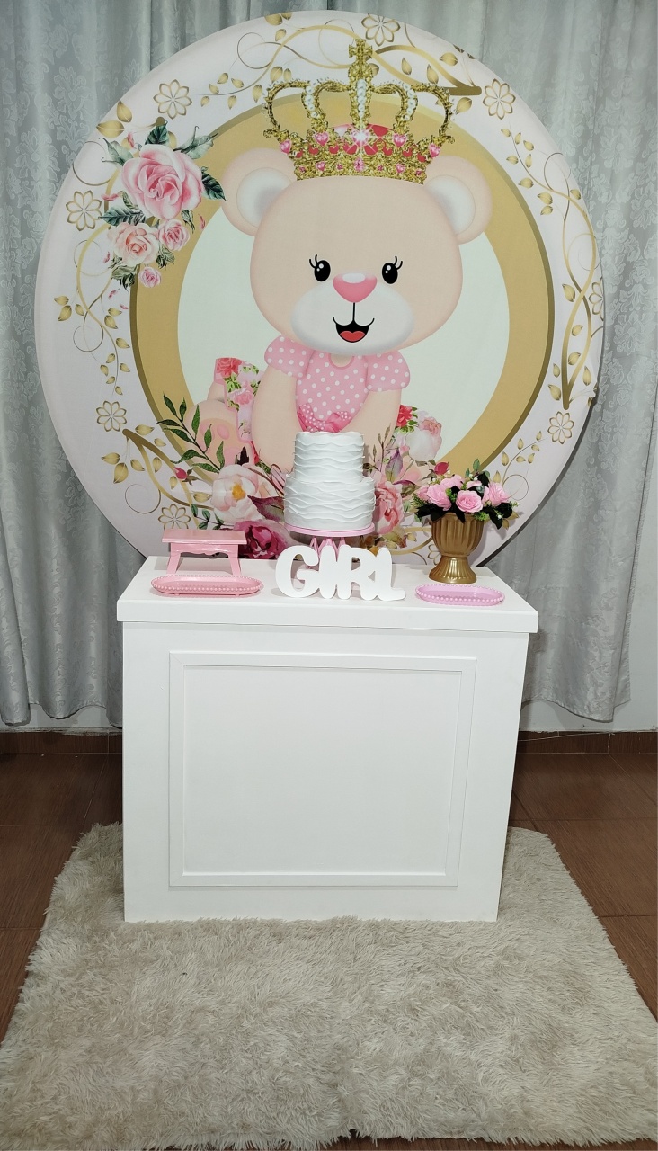 Alugue Tema Para Festa Decoração Ursa Princesa ( Modelo 5 )  - Catálogo Digital Big Day 