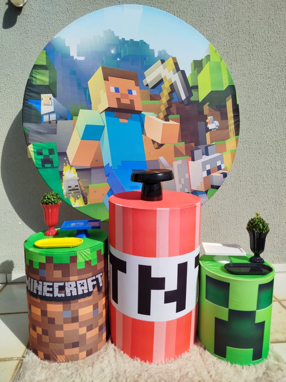 Alugue Pegue Monte Tema Para Festa Decoração Minecraft - Catálogo Digital Big Day 