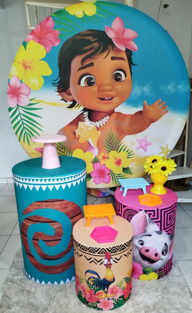 Alugue Pegue Monte Tema Para Festa Decoração Moana Baby - Catálogo Digital Big Day 