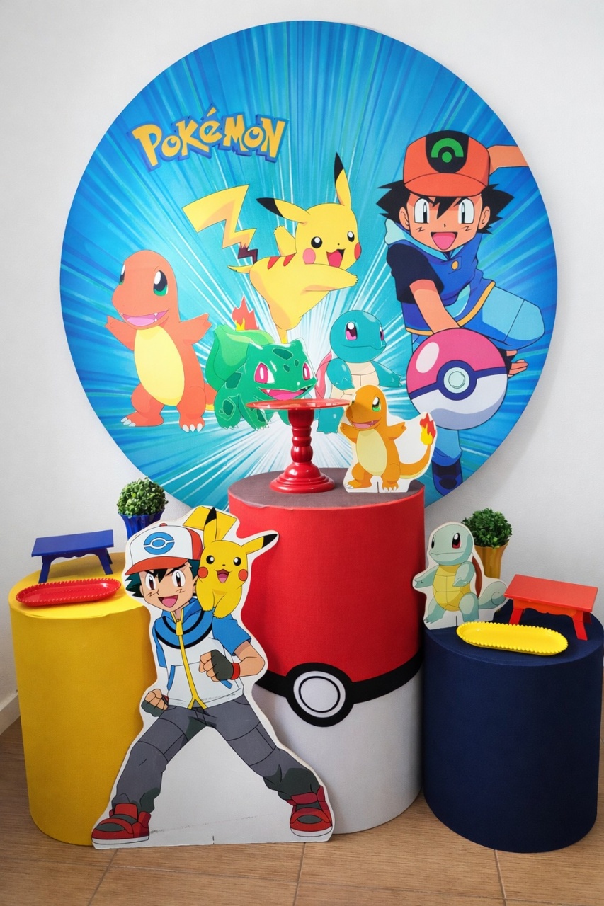 Alugue Pegue Monte Tema Para Festa Decoração  Pokemon - Catálogo Digital Big Day 