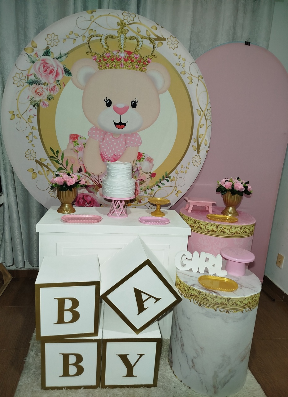 Alugue Tema Para Festa Decoração Ursa Princesa ( Modelo 2 ) - Catálogo Digital Big Day 