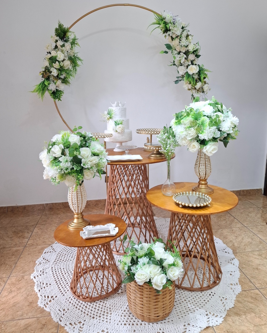 Casamento / Noivado Mesa Vime  - alegria em festa
