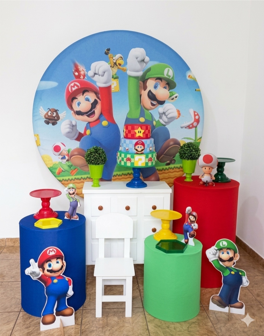 Kit Super Mario  - alegria em festa