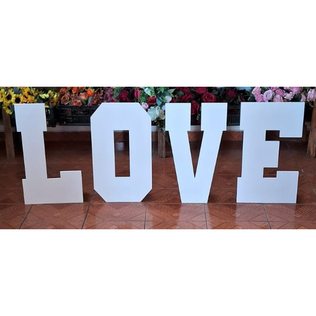 Love Mdf Branco de Chão - Branca - alegria em festa