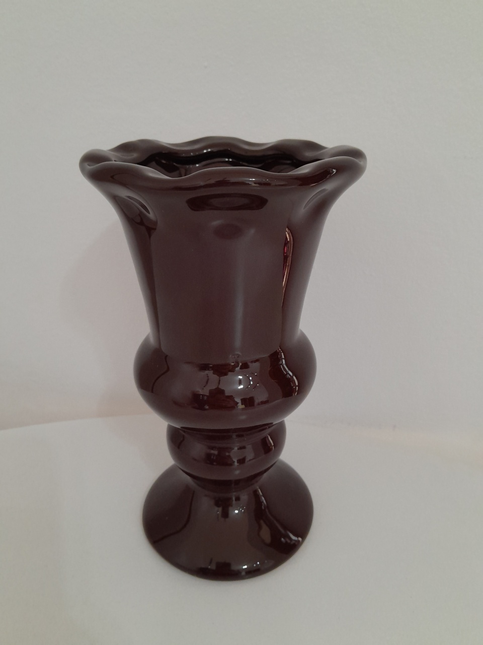 Vaso Marron Ceramica - alegria em festa