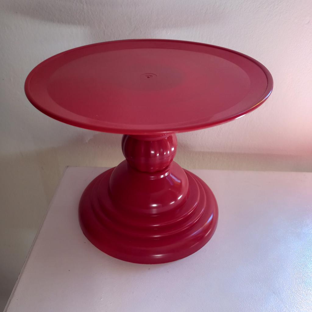 Bandeja Alta Poliestileno Vermelho - Vermelho - alegria em festa