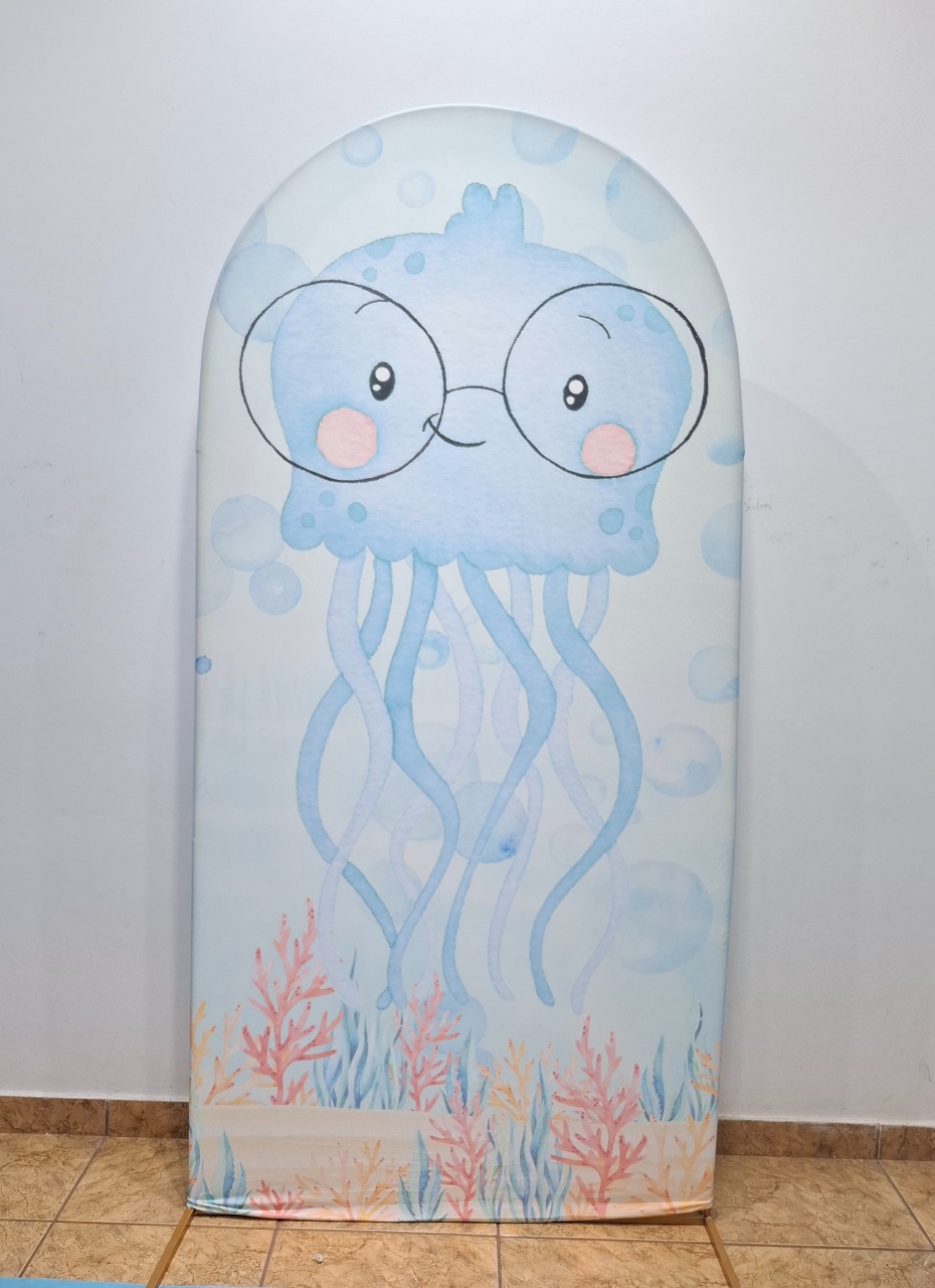 Painel Polvo Fundo Do Mar  - alegria em festa