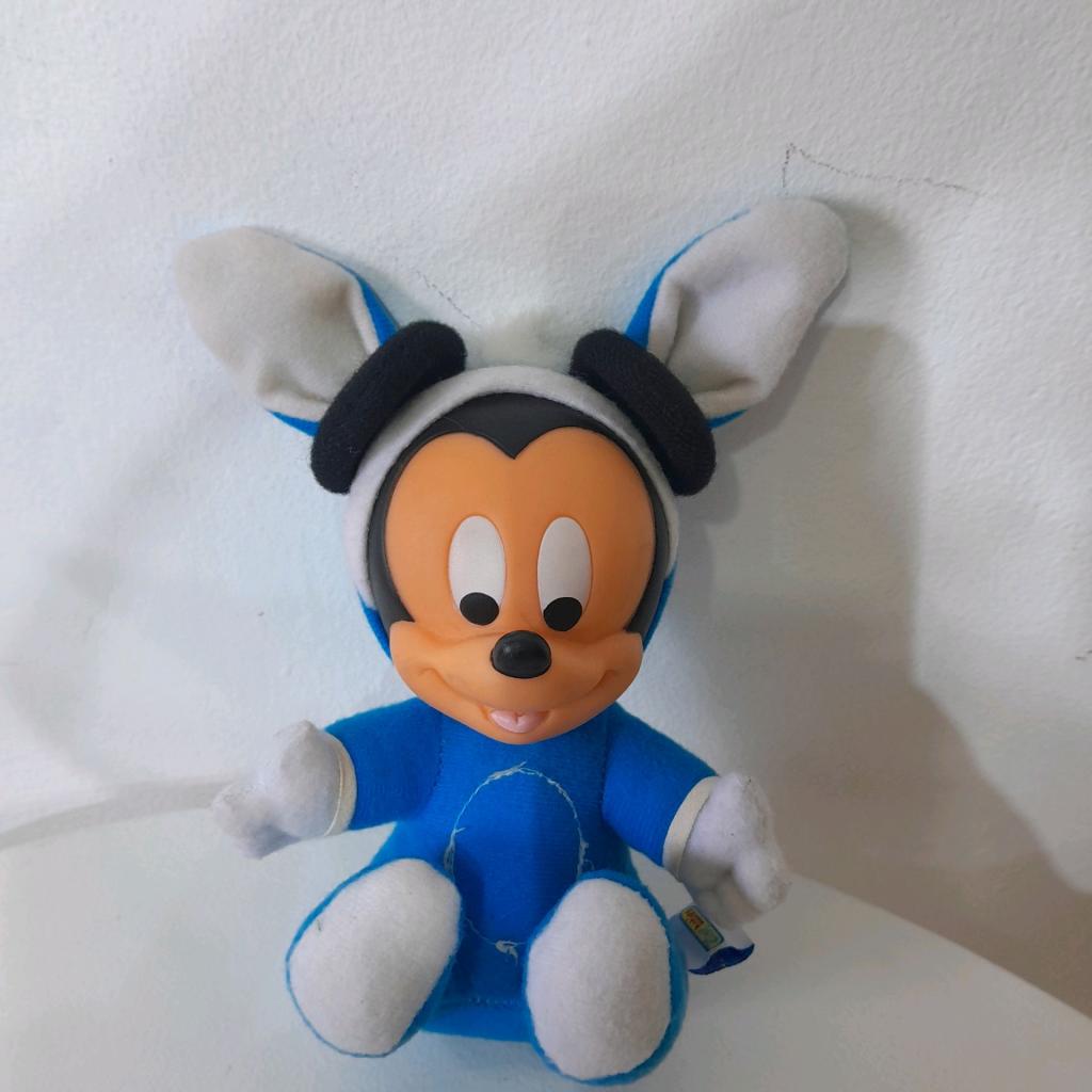 Mickey Baby Pelucia Pequeno - Azul Bebe - alegria em festa