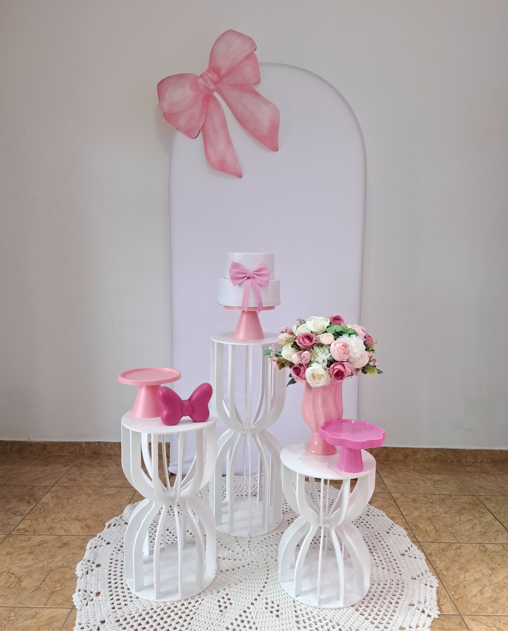 Laço Rosa Modelo 2 - alegria em festa