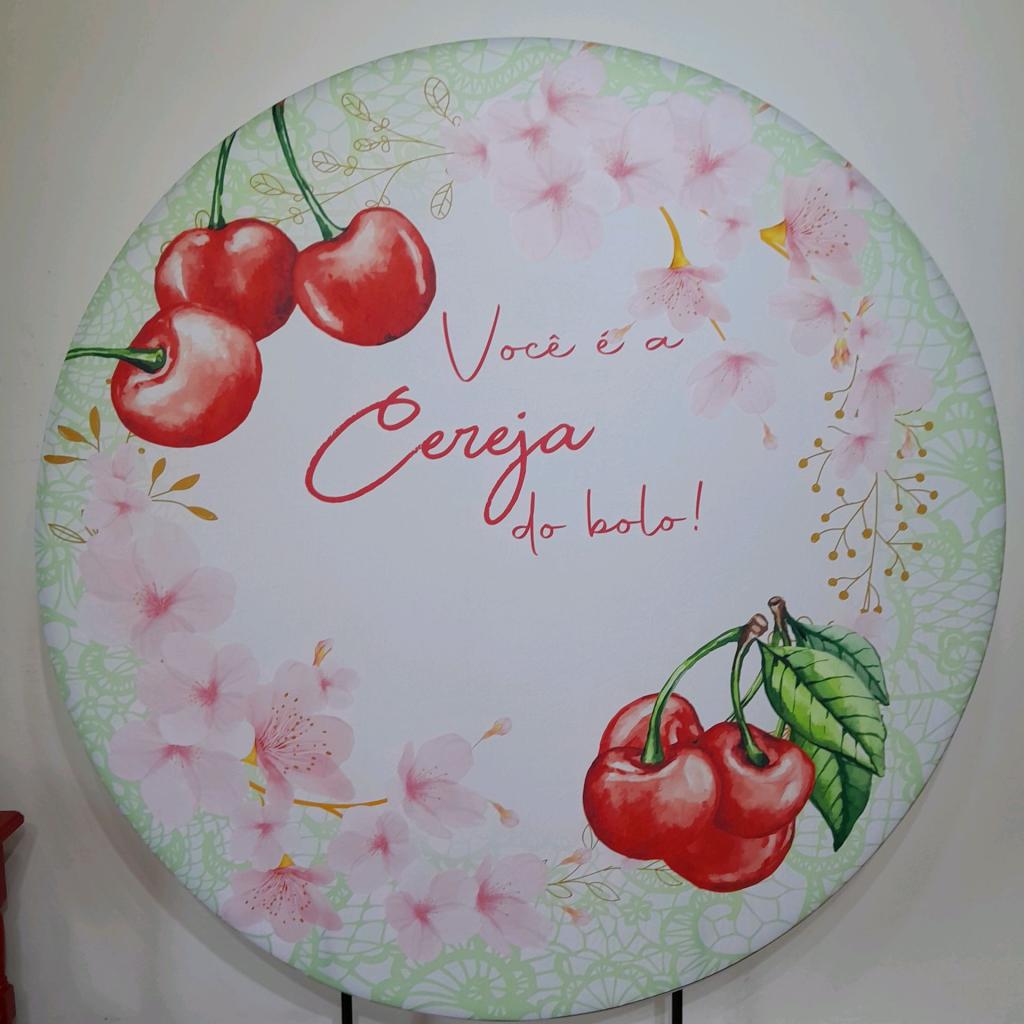 Painel Você E A Cereja Do Bolo - alegria em festa